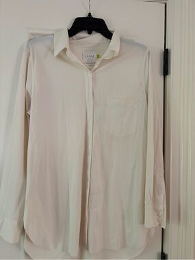 Lysse Men's Light Cream Long Sleeve Button-Down Shirt